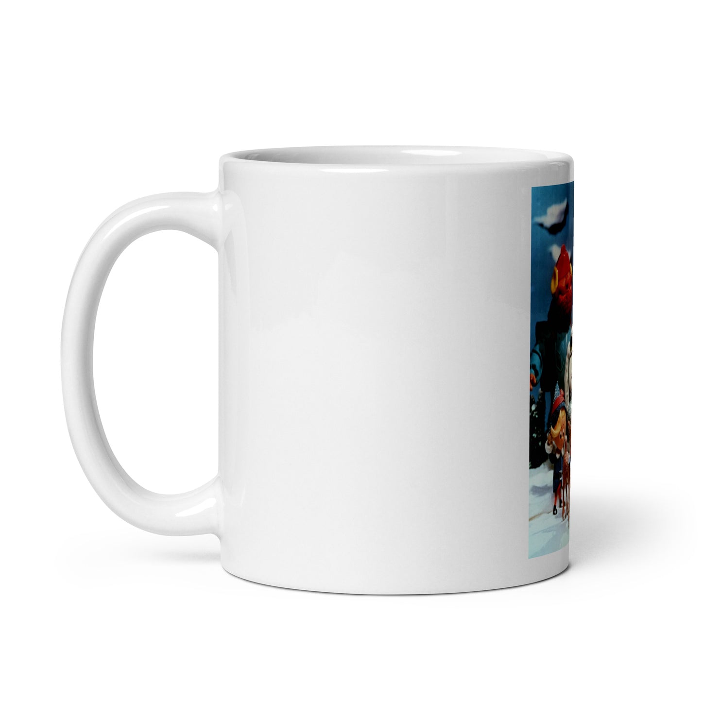 Rudolph The Red-Nosed Reindeer White glossy mug