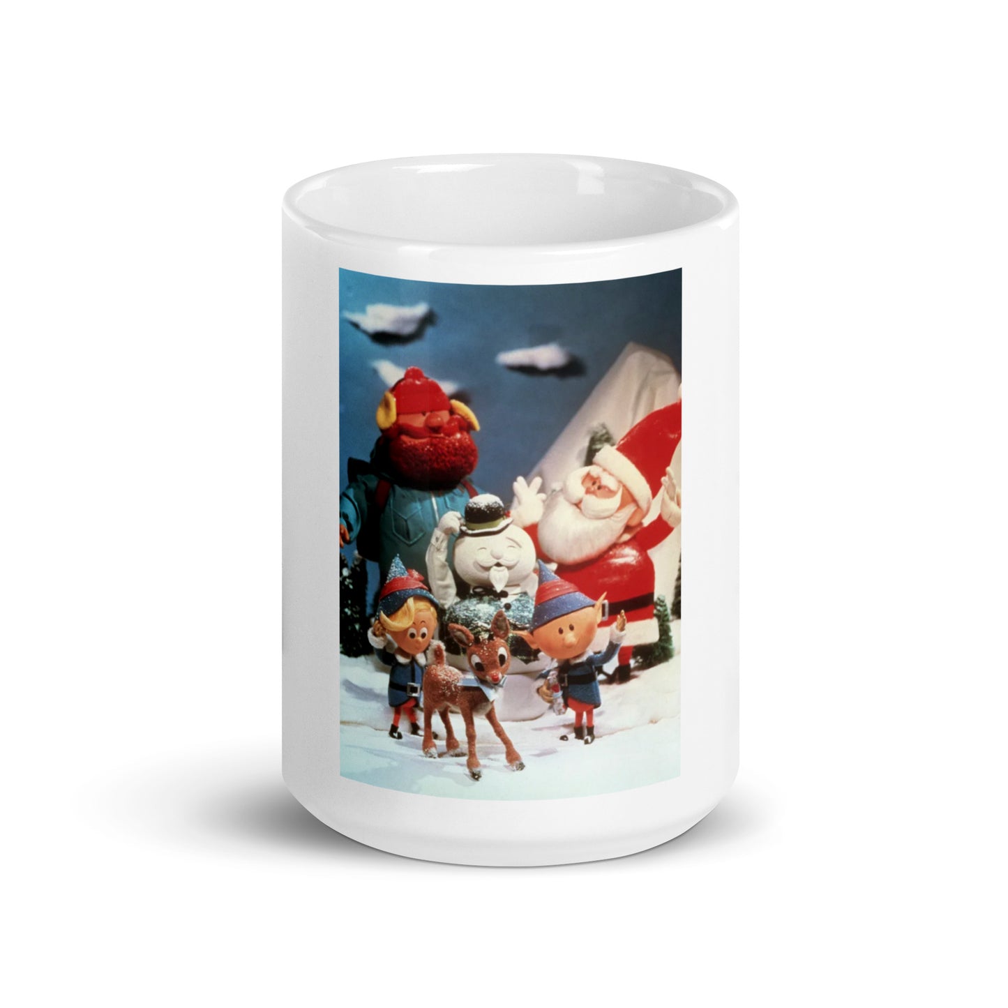 Rudolph The Red-Nosed Reindeer White glossy mug