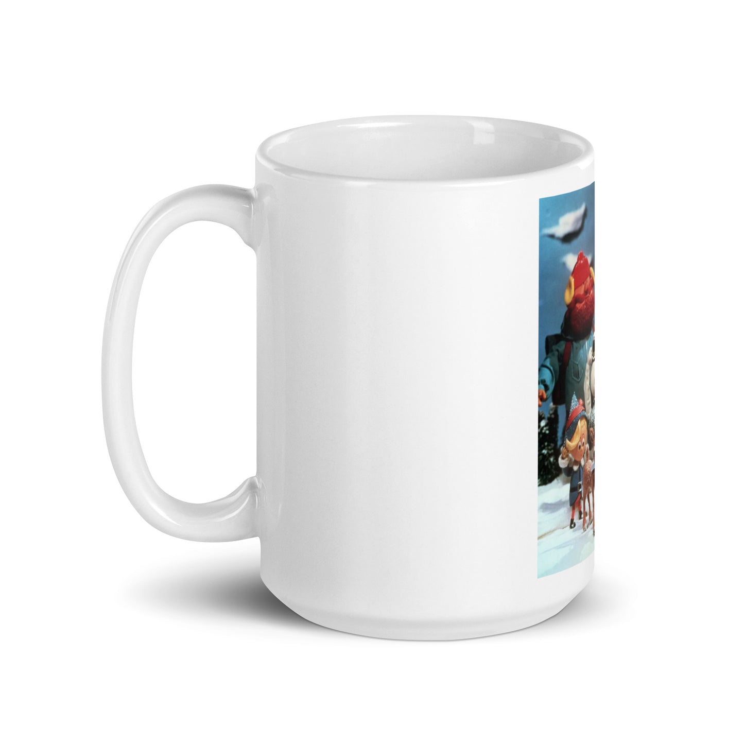Rudolph The Red-Nosed Reindeer White glossy mug