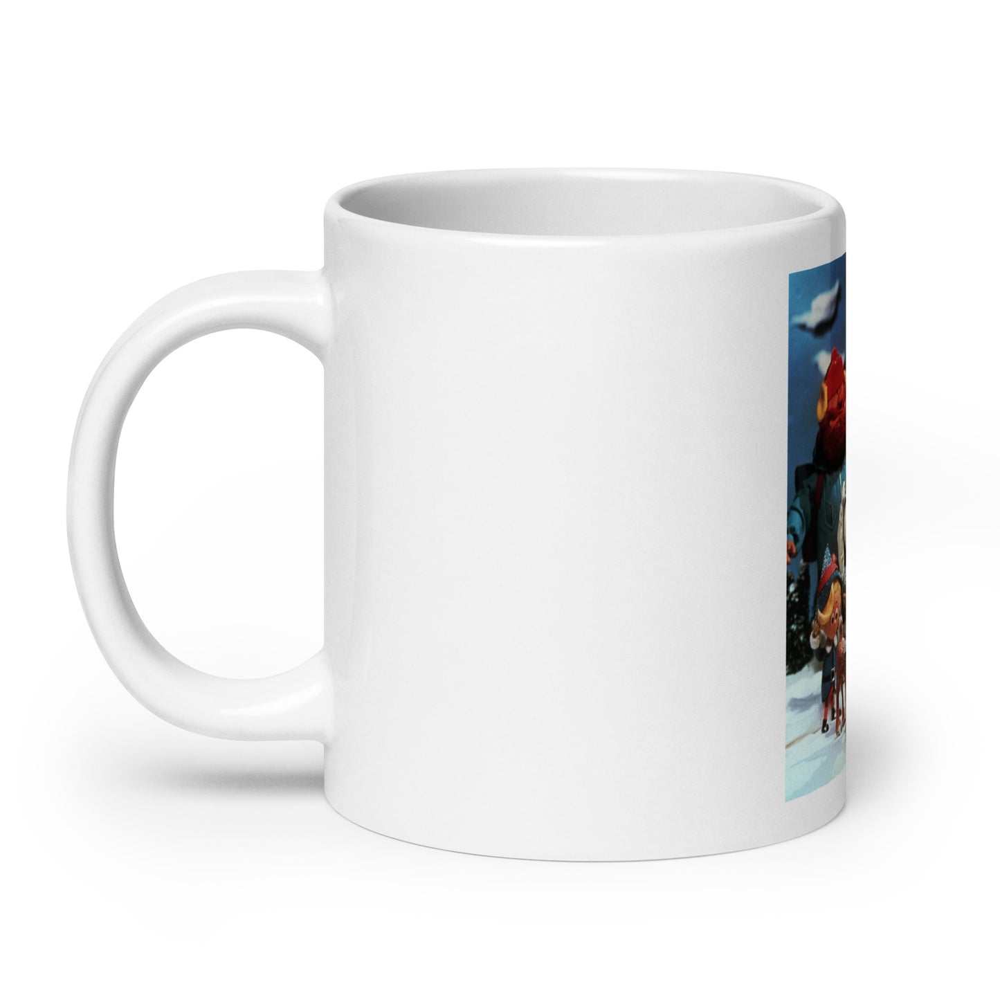 Rudolph The Red-Nosed Reindeer White glossy mug