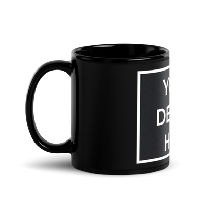 Custom Design Your Black Glossy Mug