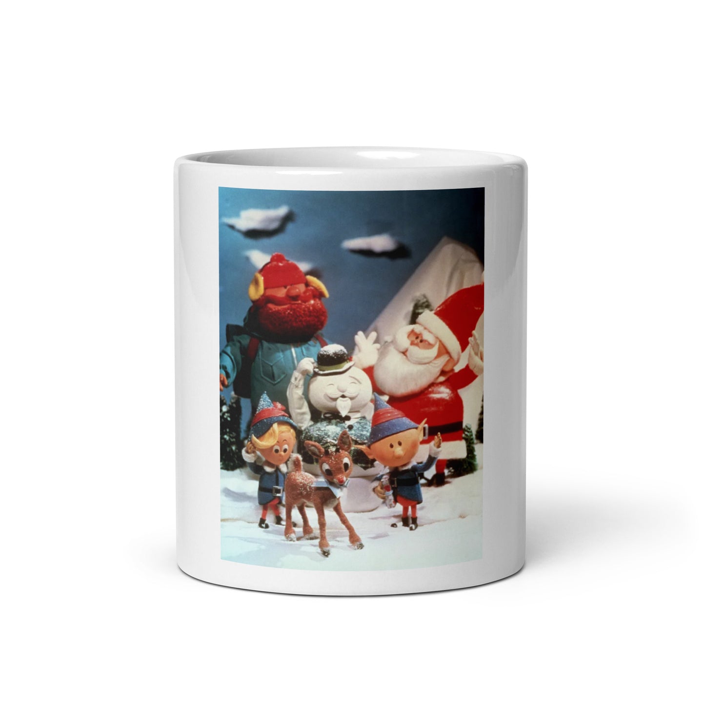Rudolph The Red-Nosed Reindeer White glossy mug
